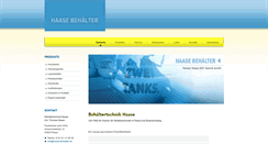 Desktop Screenshot of haase-behaelter.de